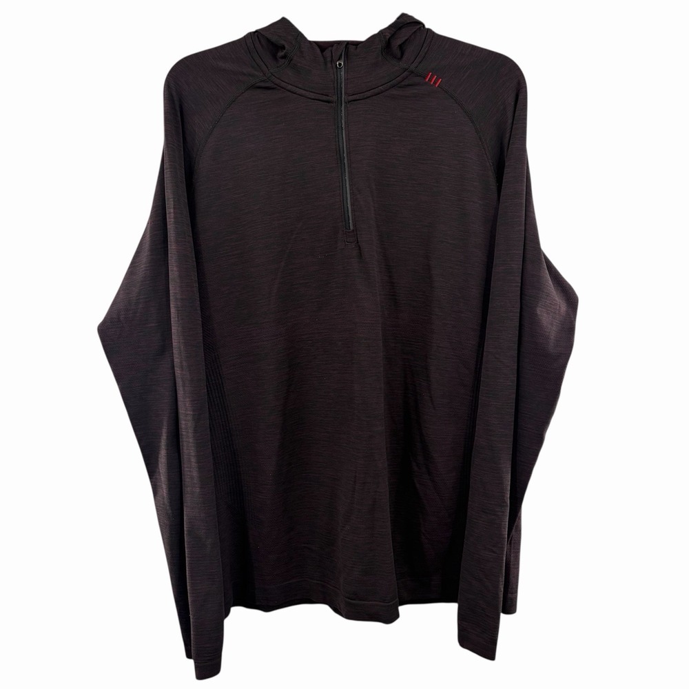Lululemon‎ Mineral Purple Metal Vent Tech 1/2 Zip Hoodie Mens L Light Sporty